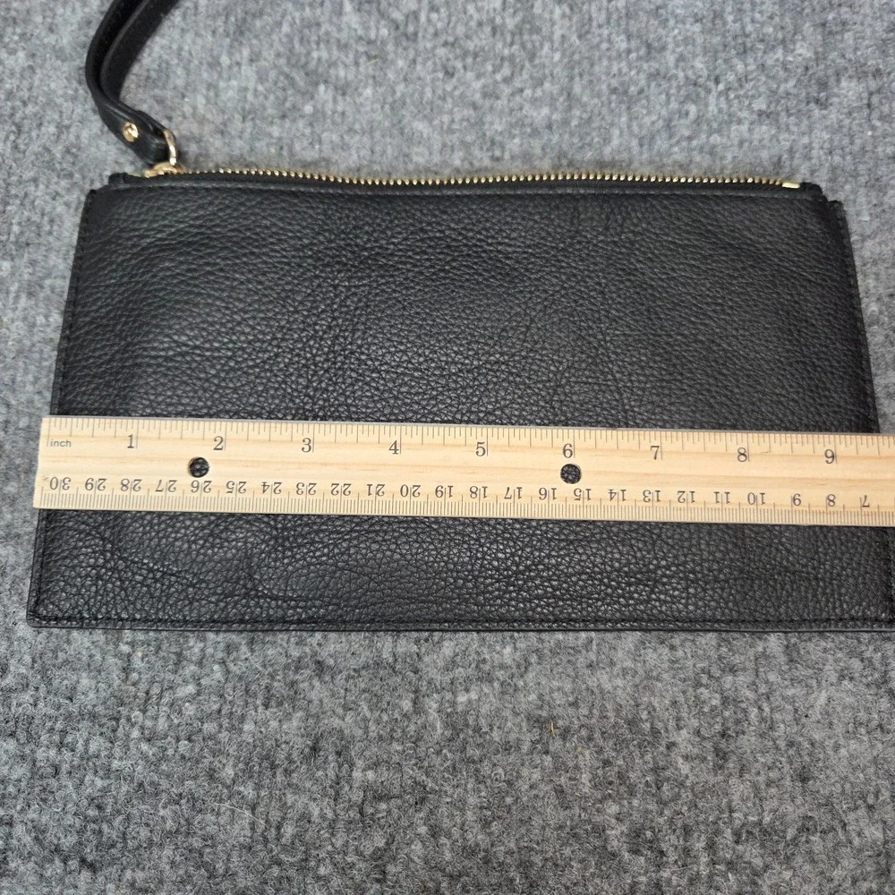 Michael Kors Fulton Travel Wristlet Black‎ Pebbled Leather Pouch Makeup Bag MK